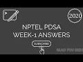 WEEK-1 ASSIGNMENT ANSWERS NPTEL PROGRAMMING AND DATA STRUCTURES USING PYTHON 2020 JAN-MAR