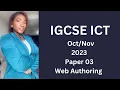 IGCSE ICT 0417 2023 03 - Web Authoring Microsoft Expression