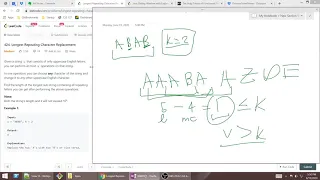 Leetcode - Longest Repeating Character Replacement Intuition