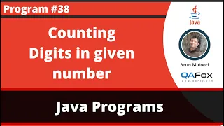 Java program to count the digits in the given number