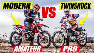 Pro on 50-Year-Old Twinshock vs Amateur on Modern Race Bike!