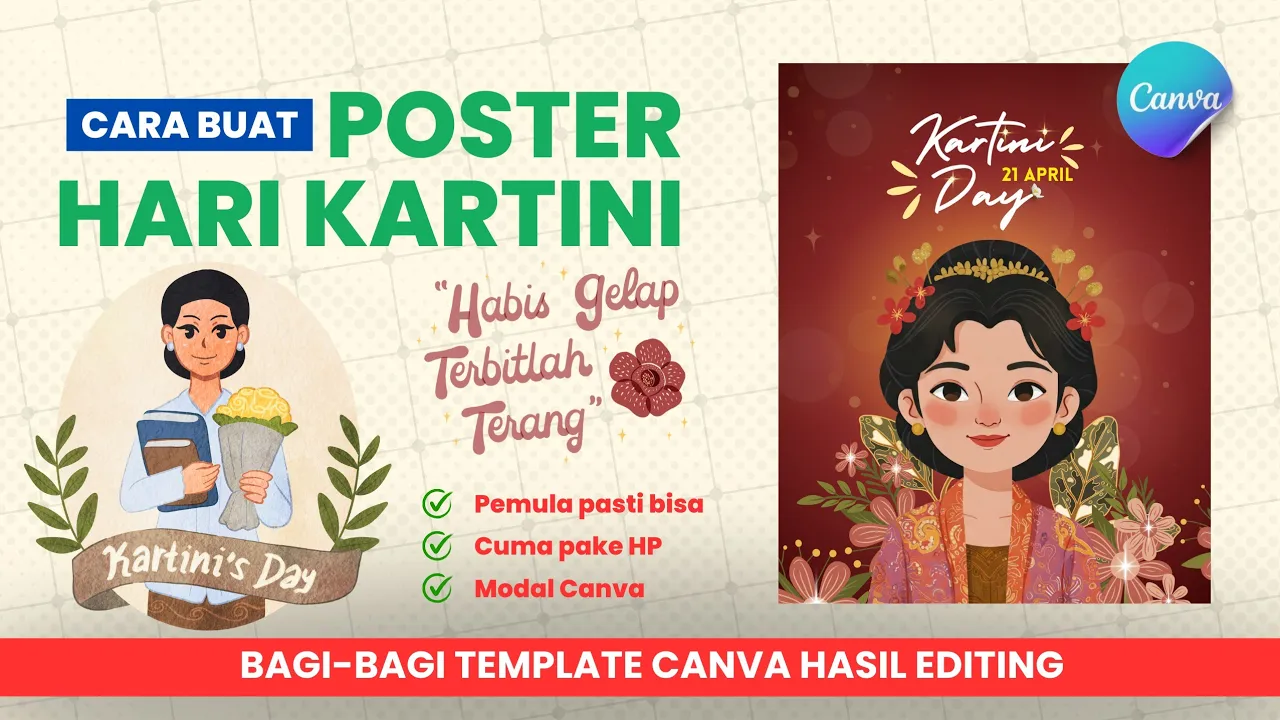Cara Buat Poster Hari Kartini 21 April 2025 di Canva | Bagi-Bagi Template! Cara Buat Poster Hari Kartini 21 April 2025 di Canva | Bagi-Bagi Template!