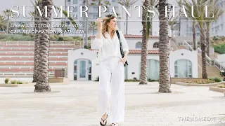 Summer Pants Haul Linen Cotton Gauze Wide-Leg Trousers From Gap Reformation Athleta
