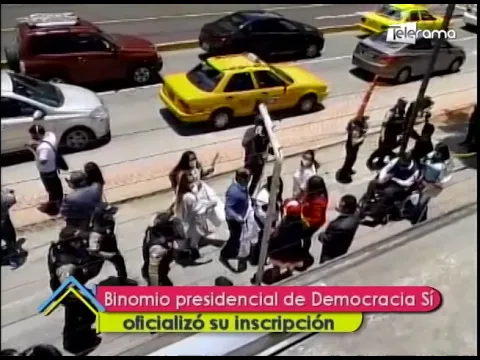 Binomio presidencial de Democracia Sí oficializó su inscripción