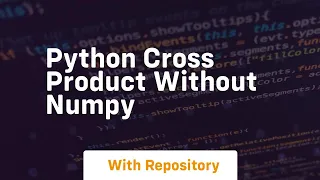 python cross product without numpy