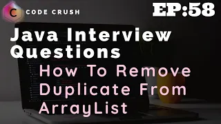 How To Remove Duplicate values from List Convert List To Set ArrayList