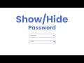 How To an Input Field Password Using the Eye Icon HTML CSS and JavaScript
