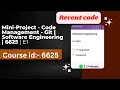 Mini-Project - Code Management