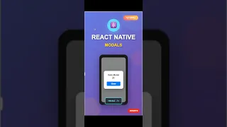 React Native Modal Tutorial Popup in 45 Seconds