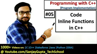 05 C Inline Function for Simple Interest Calculation - Learn C tutorials by Sanjay Gupta