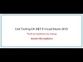 Test exceptions by using Assert Exceptions Unit Testing C NET 5 Visual Studio 2019 Part 2 2