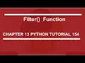 Filter Function Python tutorial 154