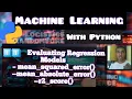 Evaluating Regression Models in Python Chapter 11 Machine Learning Tutorial