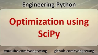 Engineering Python 18A Optimization using SciPy