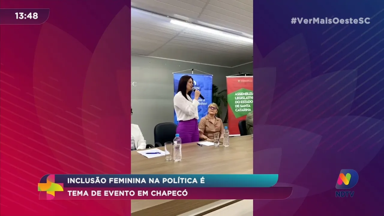 Inclusão feminina na política é tema de evento em Chapecó