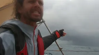 Furling an unfurlable sail before the next storm comes in – sailing an adventure in Panama