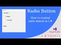 How to use radio button in C