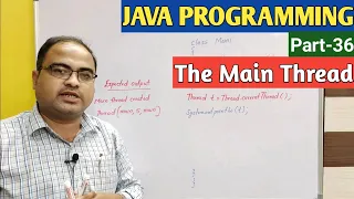 JAVA PROGRAMMING Part-36 The Main Thread