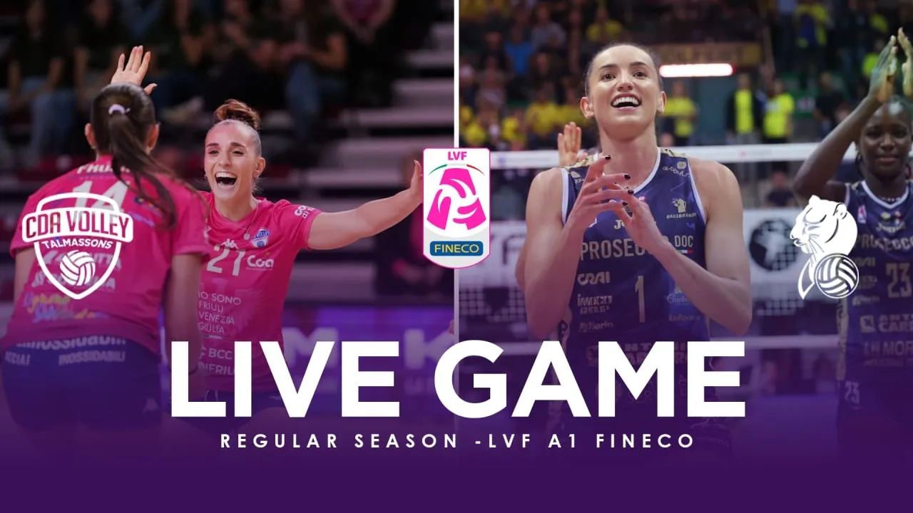 LIVE Talmassons - Conegliano | 3^ Round, Serie A1 Fineco | Lega Volley Femminile 2026/27