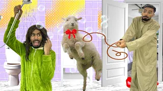 لما تجيبو خروف العيد وتحطو في الحمام😂🐏