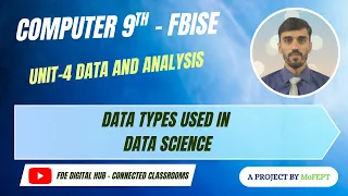 Data Analysis Data types Computer Science Chapter 4 Grade 9 FBISE FDE