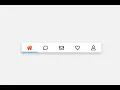 Active Tab Hover Animation with Icons using HTML CSS