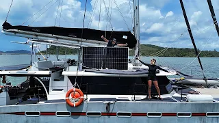 BACK OFF GRID AT ANCHOR On Our Aluminium Catamaran
