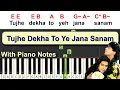 Download Lagu Tujhe Dekha To Ye Jana Sanam -  Piano Notes Tutorial