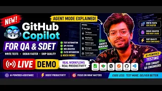 GitHub Copilot for QA SDET LIVE Demo New Agent Mode Explained