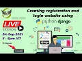 Create your own Registration Login Website using Python Django Python Django Tutorials