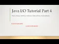 File Handling Reading and Writing File Writer Reader BufferedWriter BufferedReader in java