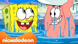 spongebob u0026 teman teman menikmati air di bawah air nickelodeon bahasa