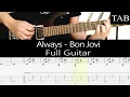 Download Lagu ALWAYS - Bon Jovi (Richie Sambora): FULL guitar cover + TAB
