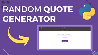 Build a Random Quote Generator Python Tkinter Tutorial