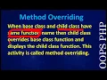 Part 9 PHP Class Object Tutorial in Hindi Method Overriding Acesoftech Academy