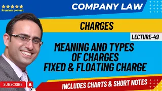 Lecture 49 Company Law - Meaning and Types of Charges - Fixed and Floating Charges