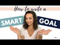 How to write a SMART goal for mental health