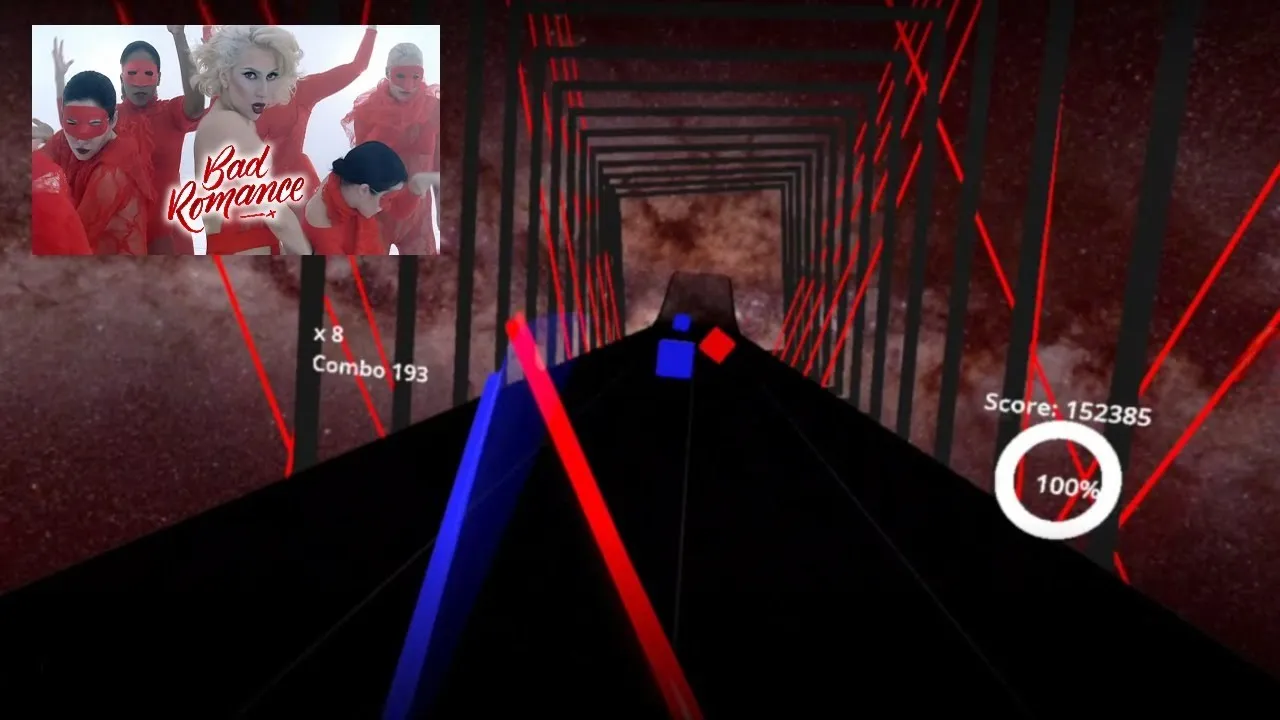 Open Saber Plus | Lady Gaga Bad Romance | Difficulty Hard | 100% Open Saber Plus | Lady Gaga Bad Romance | Difficulty Hard | 100%