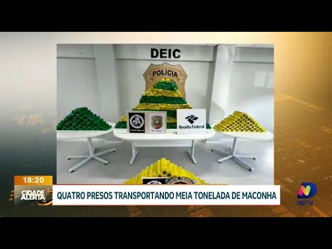 Grande apreensão: meia tonelada de maconha e quatro prisões em operação policial