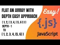 Flat an array with Depth JS interview question Medium problem