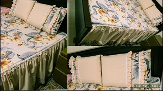 للمبتدئين طريقة قص وخياطة ملاية سرير بأستيك مطاط وكرانيش هتبقى محترفه وتنفع مشروع مربح جدا Diy 