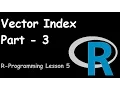 R Programming Vector Index
