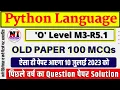 Python 100 MCQs Python MCQs Question Answers m3 r5 mcq questions