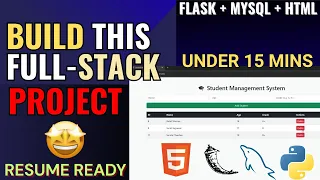 Build a Full-Stack Student Management App with Flask MySQL CRUD Project in 15 minutes