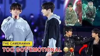 what did taehyung do that jungkook couldnt stop looking up the cameraman panicked 