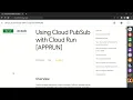 Using Cloud PubSub with Cloud Run APPRUN Solution