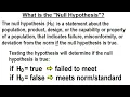 Statistics Ch 9 Hypothesis Testing 3 of 35 What is the Null Hypothesis
