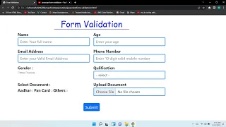 Form Validation JavaScript