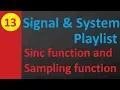 Sinc Function vs Sampling Function Comparison Basics Graph Examples in Signals Systems