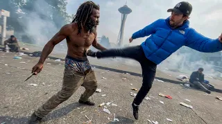 I Confronted Drug Addicts in Seattle! *attacked*